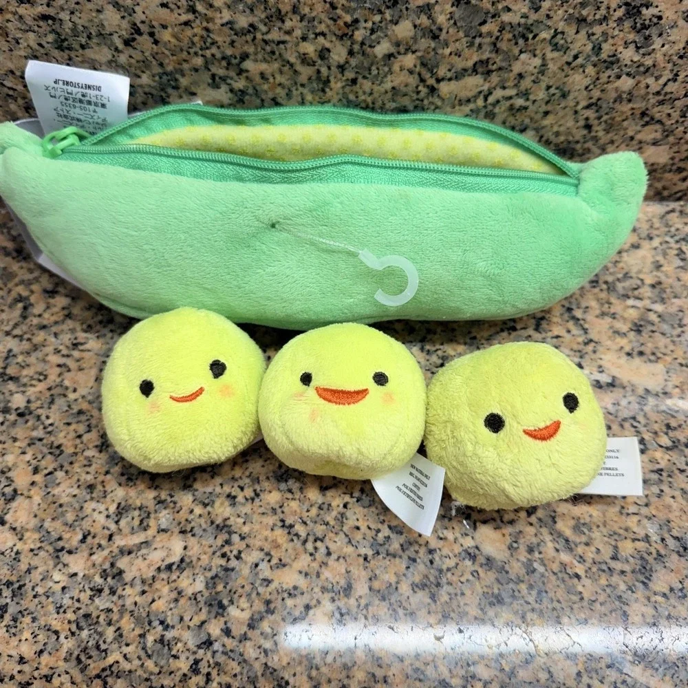 Disney Pixar Toy Story Peas In A Pod Plush Zipper Pouch Small Green Toy